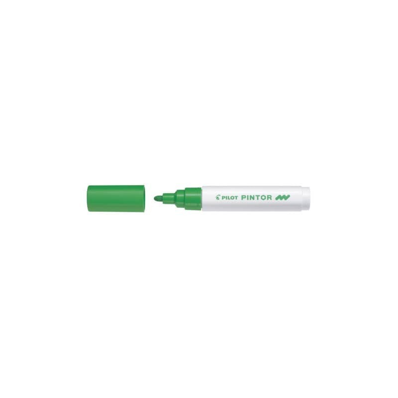 Marcatore multisuperficie Pilot Pintor a base d'acqua punta in fibra 4,5 mm verde chiaro - 002387