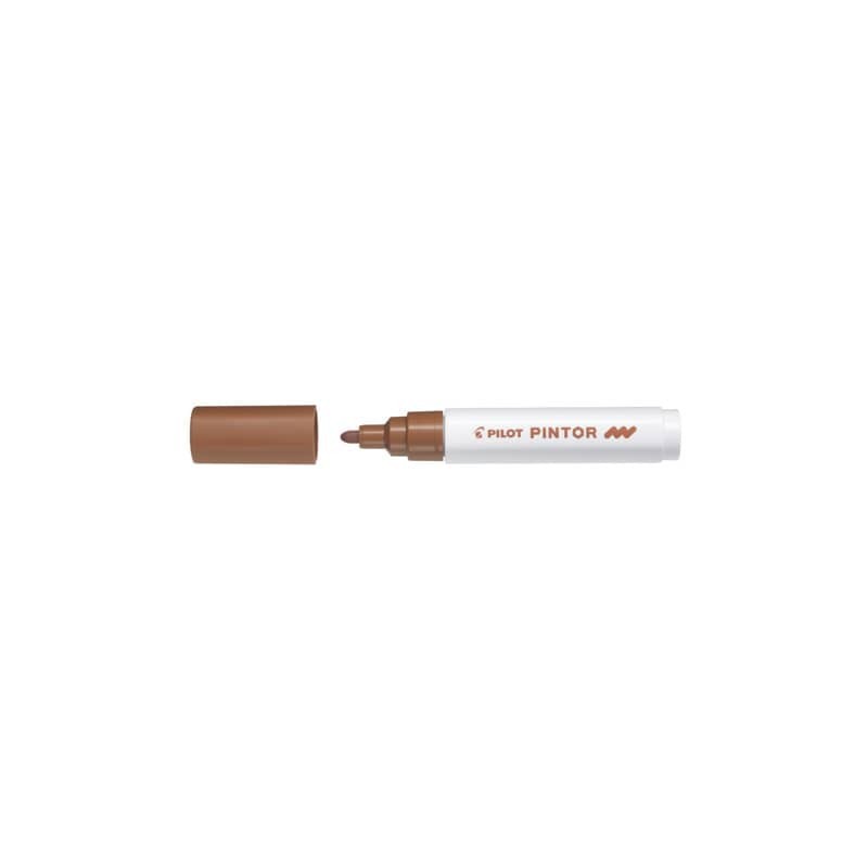 Marcatore multisuperficie Pilot Pintor a base d'acqua punta in fibra 4,5 mm marrone - 002388