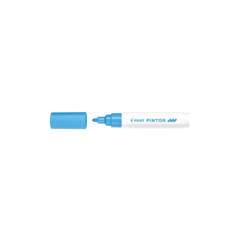 Marcatore multisuperficie Pilot Pintor a base d'acqua punta in fibra 4,5 mm azzurro - 002394