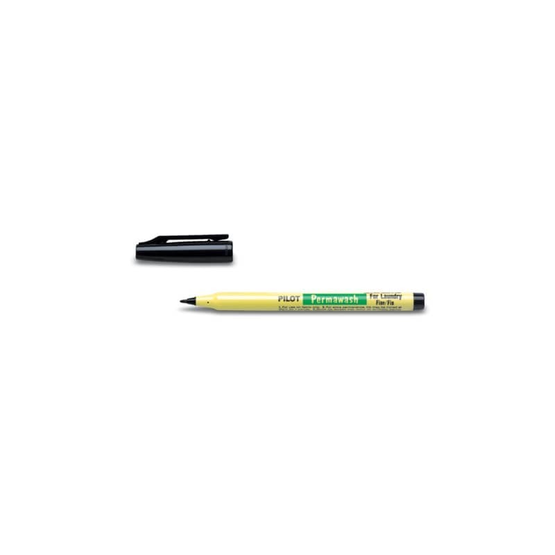 Marcatore per tessuti Pilot Permawash punta 2 mm nero - 001670 (Conf.12)