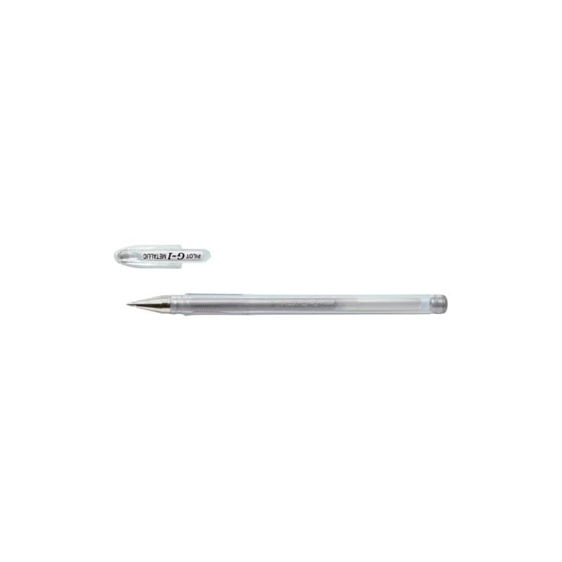 Penna a sfera gel Pilot G-1 punta fine 0,7 mm argento - 001682 (Conf.12)