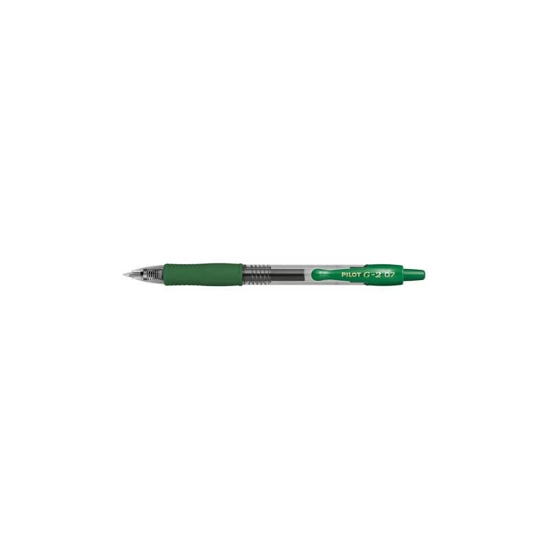 Penna gel a scatto Pilot G-2 0,7 mm verde chiaro - 001394 (Conf.12)