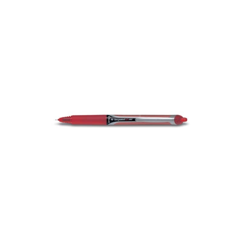 Roller Pilot Hi-Tecpoint V5 RT a scatto ricarcabile punta 0,5 mm rosso - 006782 (Conf.12)