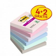 Foglietti Post-it® Super Sticky Soulful 76x 76 mm conf. 4 blocchetti + 2 gratis da 90 ff - 7100259203