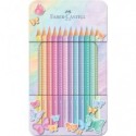 Matite colorate Faber-Castell Sparkle - colori pastel assortiti - conf. 12 pezzi - 201910