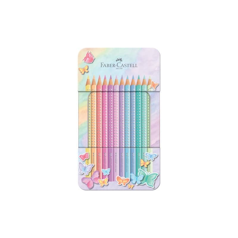 Matite colorate Faber-Castell Sparkle - colori pastel assortiti - conf. 12 pezzi - 201910