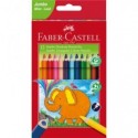 Matite colorate Jumbo Faber Castell forma triangolare - colori assortiti - conf. 12 pezzi - 116501