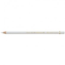 Matite colorate permanenti Faber Castell Polychromos mina 3,8 mm conf. 6 pezzi - bianco - 110101