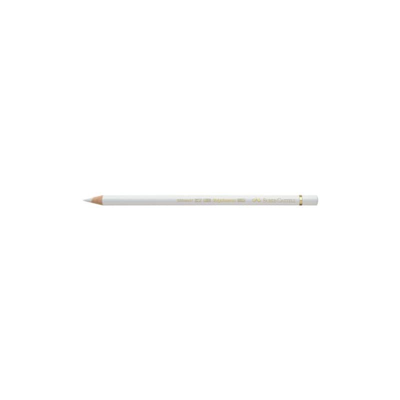 Matite colorate permanenti Faber Castell Polychromos mina 3,8 mm conf. 6 pezzi - bianco - 110101