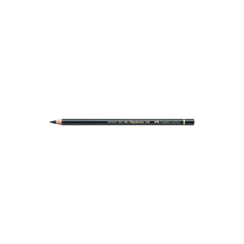 Matite colorate permanenti Faber Castell Polychromos mina 3,8 mm conf. 6 pezzi - nero - 110199