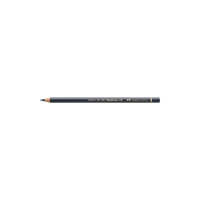 Matite colorate permanenti Faber Castell Polychromos mina 3,8 mm conf. 6 pezzi - grigio payne - 110181