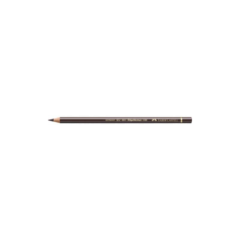 Matite colorate permanenti Faber Castell Polychromos mina 3,8 mm conf. 6 pezzi - terra d'Umbria bruciato - 110280