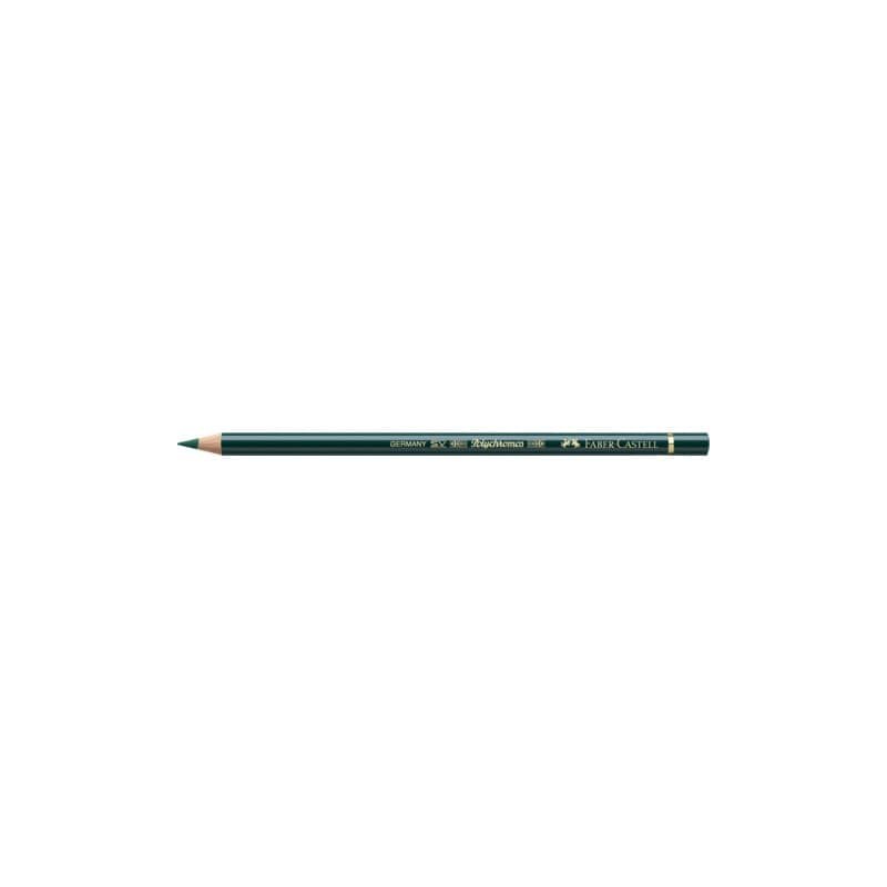 Matite colorate permanenti Faber Castell Polychromos mina 3,8 mm conf. 6 pezzi - verde abete - 110267
