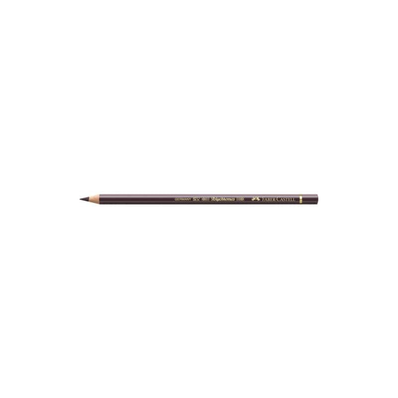 Matite colorate permanenti Faber Castell Polychromos mina 3,8 mm conf. 6 pezzi - noce - 110177