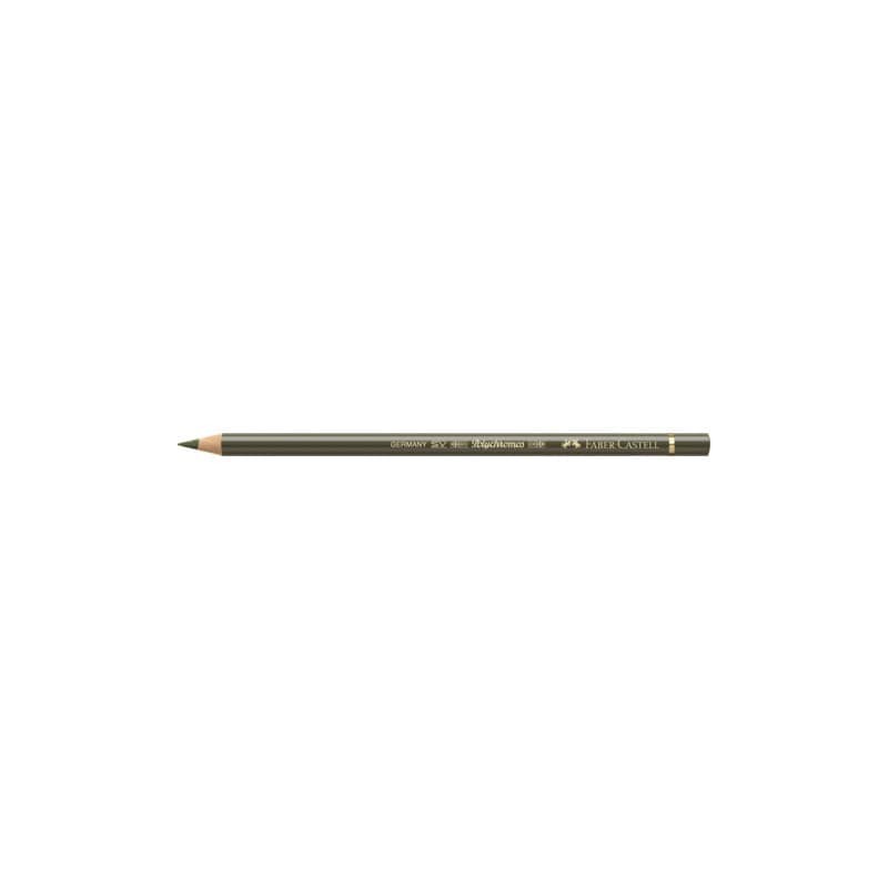 Matite colorate permanenti Faber Castell Polychromos mina 3,8 mm conf. 6 pezzi - verde oliva giallastro - 110173
