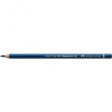 Matite colorate permanenti Faber Castell Polychromos mina 3,8 mm conf. 6 pezzi - blu prussia - 110246
