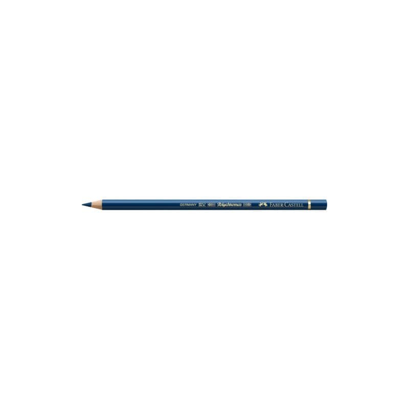 Matite colorate permanenti Faber Castell Polychromos mina 3,8 mm conf. 6 pezzi - blu prussia - 110246
