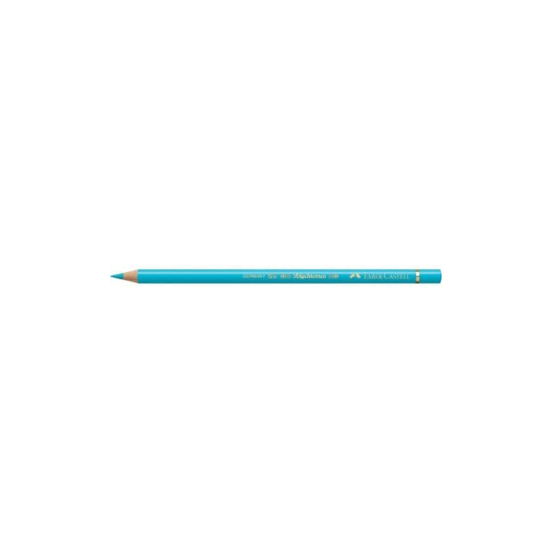 Matite colorate permanenti Faber Castell Polychromos mina 3,8 mm conf. 6 pezzi - turchese cobalto chiaro - 110154