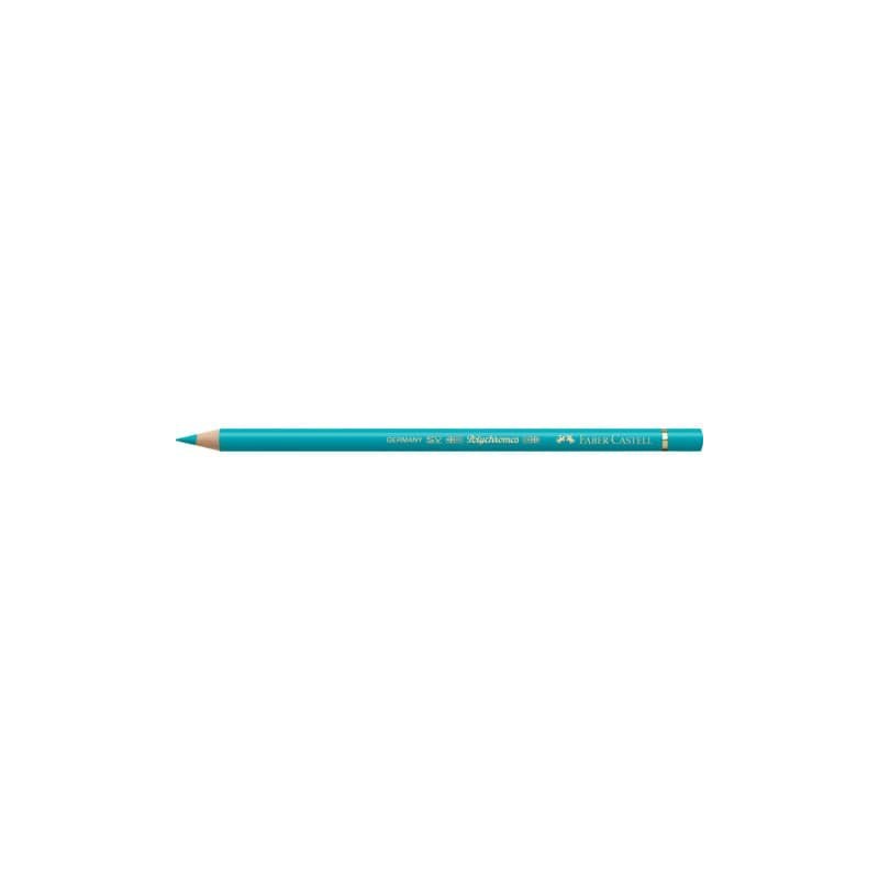 Matite colorate permanenti Faber Castell Polychromos mina 3,8 mm conf. 6 pezzi Faber-Castell verde cobalto - 110156