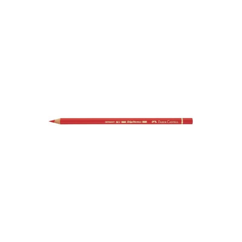 Matite colorate permanenti Faber Castell Polychromos mina 3,8 mm conf. 6 pezzi - rosso  scarlatto intenso - 110219
