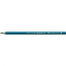 Matite colorate permanenti Faber Castell Polychromos mina 3,8 mm conf. 6 pezzi - elio turchese - 110155