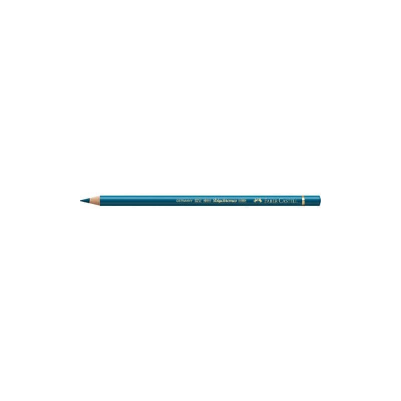 Matite colorate permanenti Faber Castell Polychromos mina 3,8 mm conf. 6 pezzi - elio turchese - 110155