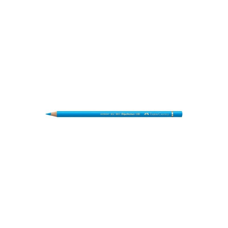 Matite colorate permanenti Faber Castell Polychromos mina 3,8 mm conf. 6 pezzi - blu ftalico medio - 110152