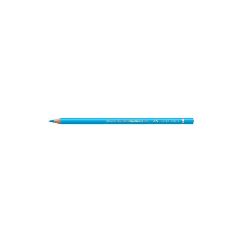 Matite colorate permanenti Faber Castell Polychromos mina 3,8 mm conf. 6 pezzi - blu ftalico chiaro - 110145
