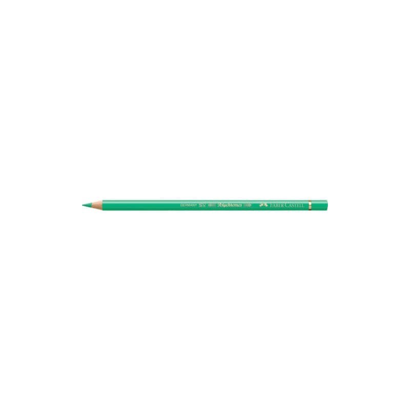 Matite colorate permanenti Faber Castell Polychromos mina 3,8 mm conf. 6 pezzi - verde ftalico chiaro - 110162