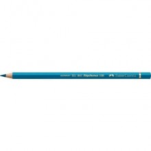 Matite colorate permanenti Faber Castell Polychromos mina 3,8 mm conf. 6 pezzi - turchese cobalto - 110153