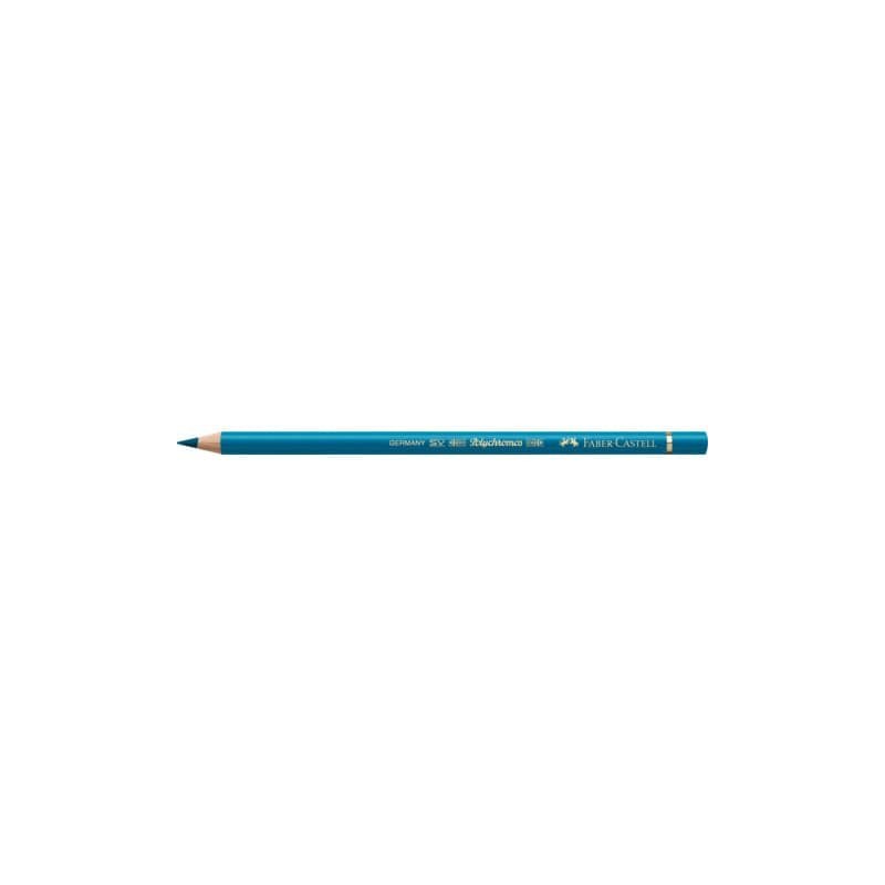 Matite colorate permanenti Faber Castell Polychromos mina 3,8 mm conf. 6 pezzi - turchese cobalto - 110153