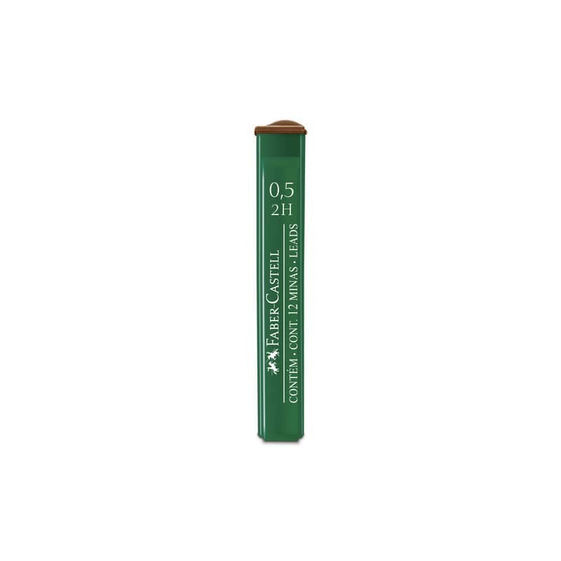 Astucci 12 mine 2H Faber-Castell Poly 0,5 mm - scatola 12 astucci 521512