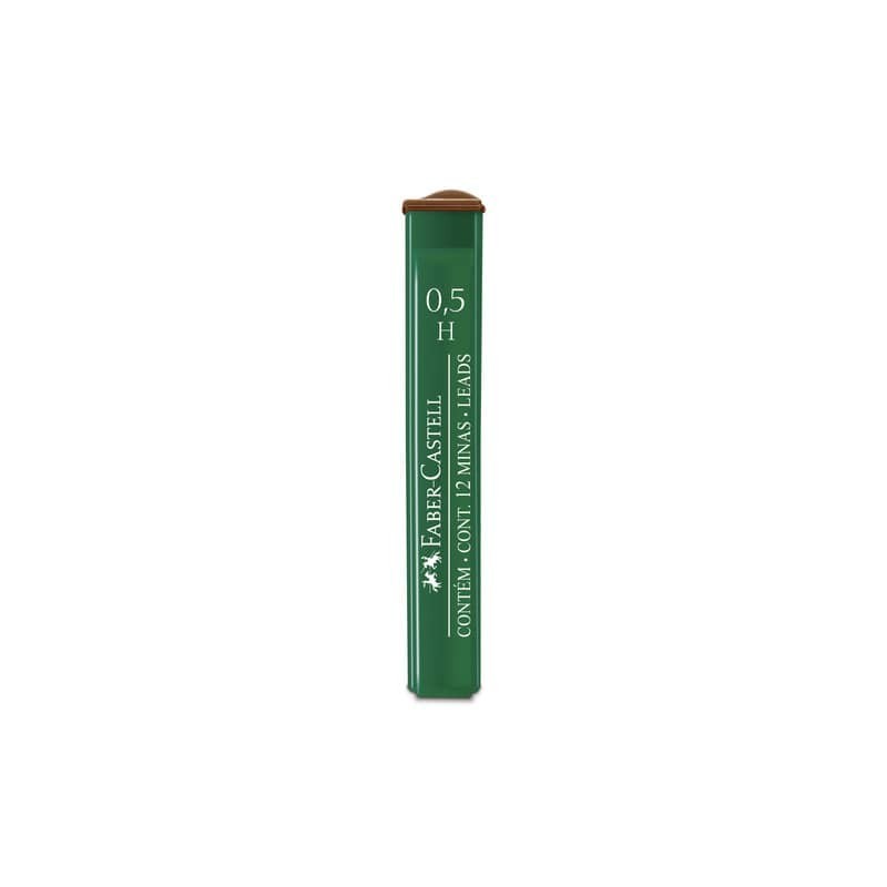 Astucci 12 mine H Faber-Castell Poly 0,5 mm - scatola 12 astucci 521511