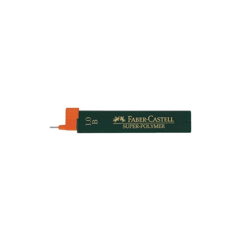 Astucci 12 mine B Faber-Castell Super Polymer 0,9 mm - scatola 12 astucci 120901