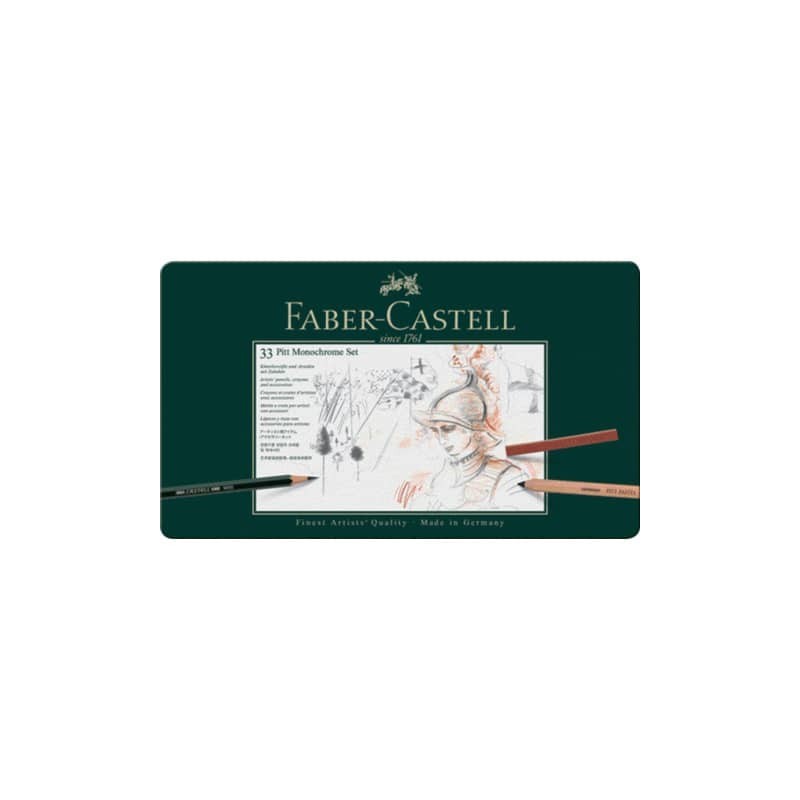Set metallo Faber Castell Monochrome belle arti large conf. 33 elementi - 112977