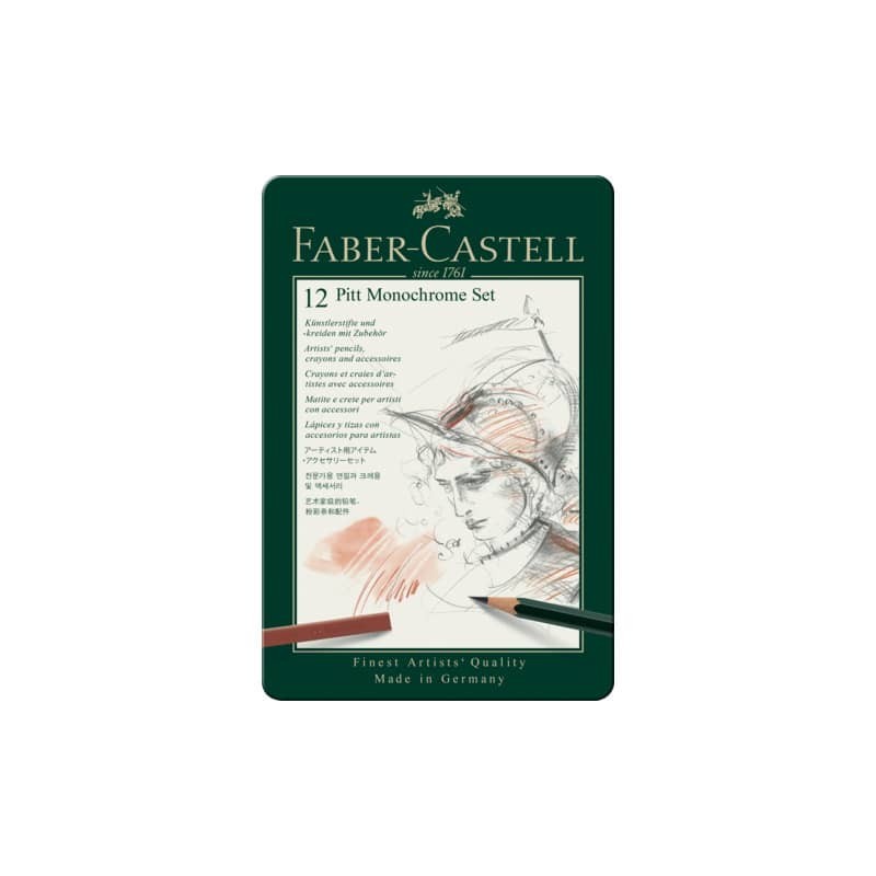 Set metallo Faber Castell Monochrome belle arti small conf. 12 elementi - 112975