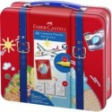 Valigetta in metallo Faber Castell con pennarelli Connector Pens conf. 40 pezzi - 155535