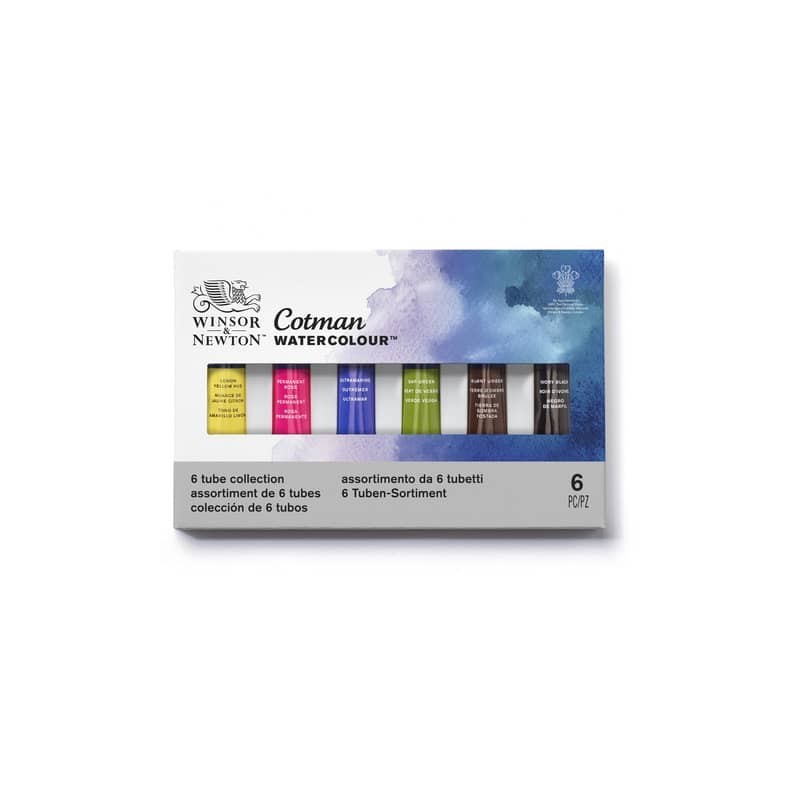 Acquarello fine Cotman in tubetti da 8 ml - 6 colori assortiti - 0390635