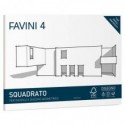 Cartangolo da disegno Favini 4 f.to 24x33 cm 20 fogli da 220 g/m2 liscio squadrato - A167504 (Conf.5)