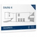 Cartangolo da disegno Favini 4 f.to 33x48 cm 20 fogli da 220 g/m2 liscio squadrato - A167503 (Conf.5)