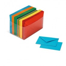 Biglietti augurali con busta Favini Burano Arcobaleno 7,2x11 cm in conf. 100 mix colori forti/tenui - A57X151