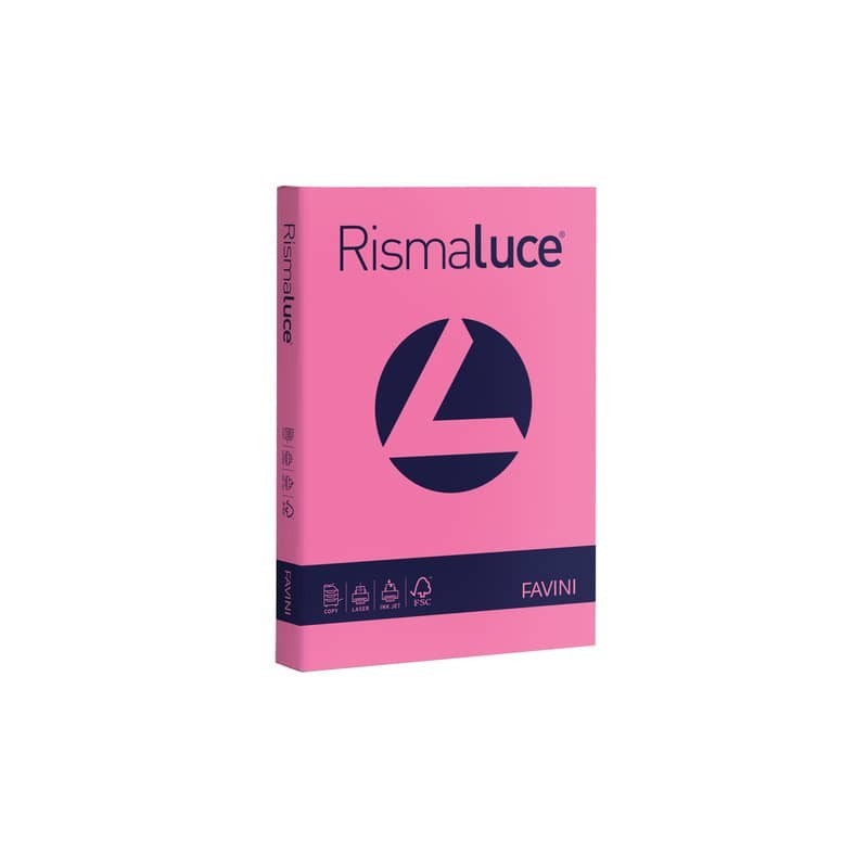 Carta colorata Favini Rismaluce colori forti 200 g/m² A4 - risma da 125 ff ciclamino - A67F104