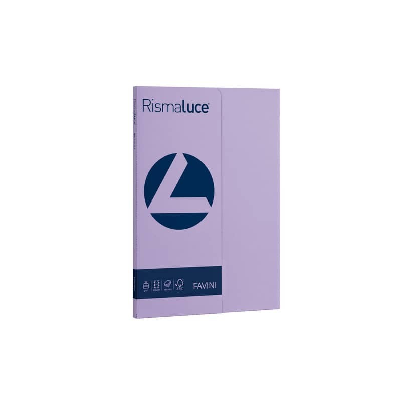 Carta colorata Favini Rismaluce colori forti 200 g/m² A4 - risma da 50 ff violetto - A69J544