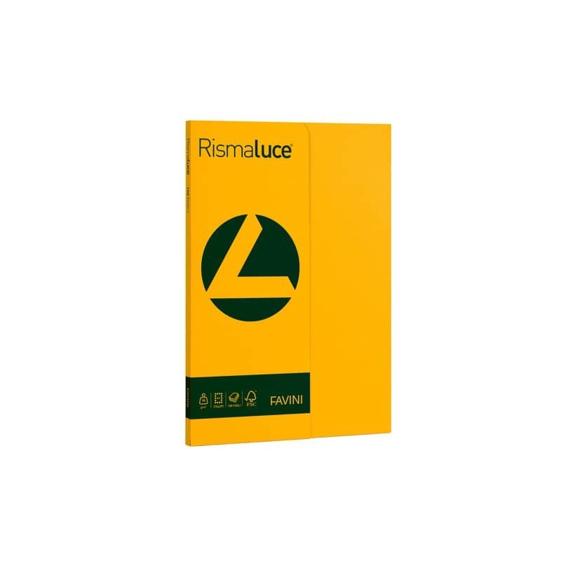 Carta colorata Favini Rismaluce colori forti 90 g/m² A4 - risma da 100 ff giallo oro - A69H144