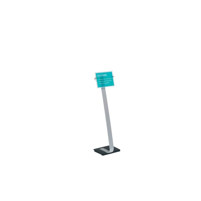 Espositore da terra DURABLE CRYSTAL SIGN STAND A4 argento metallizzato - 481823