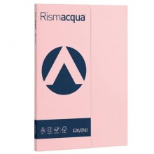 Carta colorata Favini Rismacqua colori tenui 200 g/m² A4 - risma da 50 fogli rosa - A69S544
