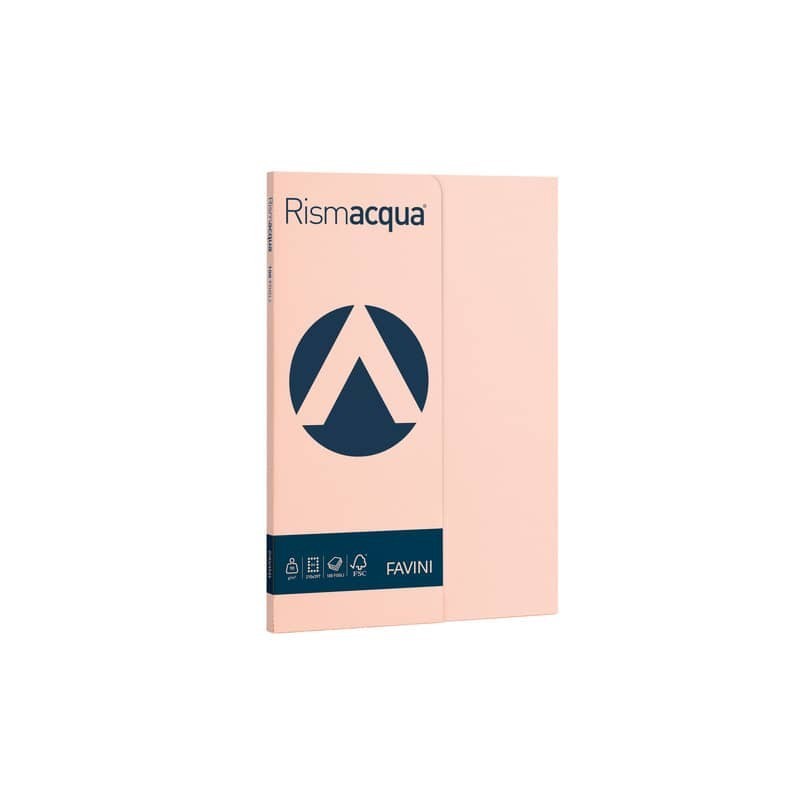 Carta colorata Favini Rismacqua colori tenui 90 g/m² A4 - risma da 100 fogli salmone - A695144