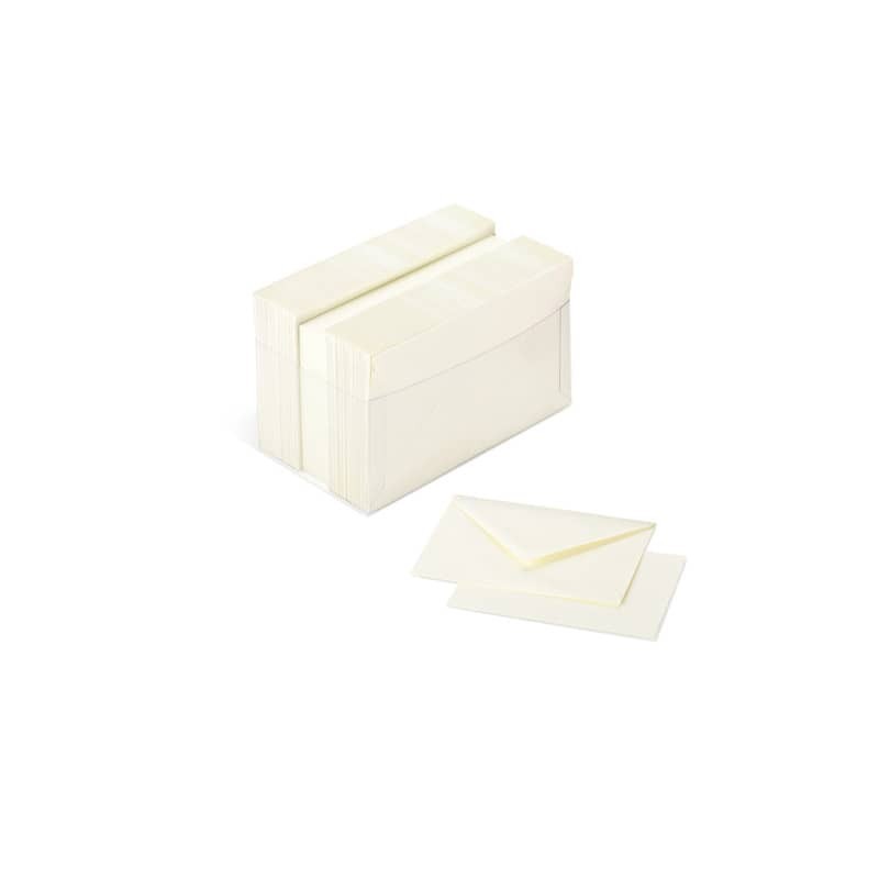 Biglietti augurali con busta Burano 9x14 cm in conf. 100 avorio - A57Q174