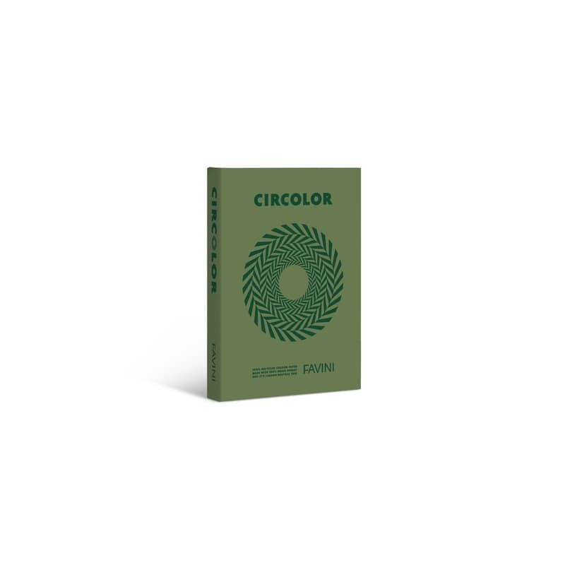 Carta colorata Favini Circolor 100% riciclata 80 g/m² A4 - risma da 500 fogli verde rosmarino - A71D524