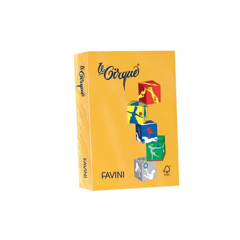 Carta colorata Favini Le Cirque A4 160 g/m² colori forti - risma da 250 fogli oro - A74H304